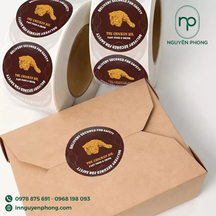 Mẫu decal cuộn in logo